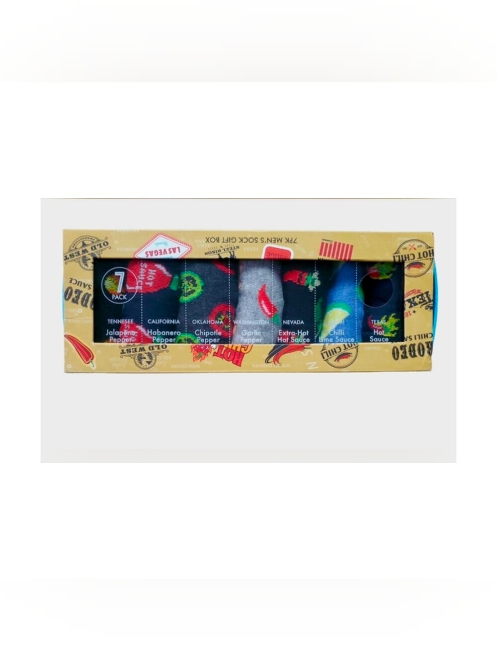 Seven Days by orrsum 7 Sauces of America Socks Set NIB